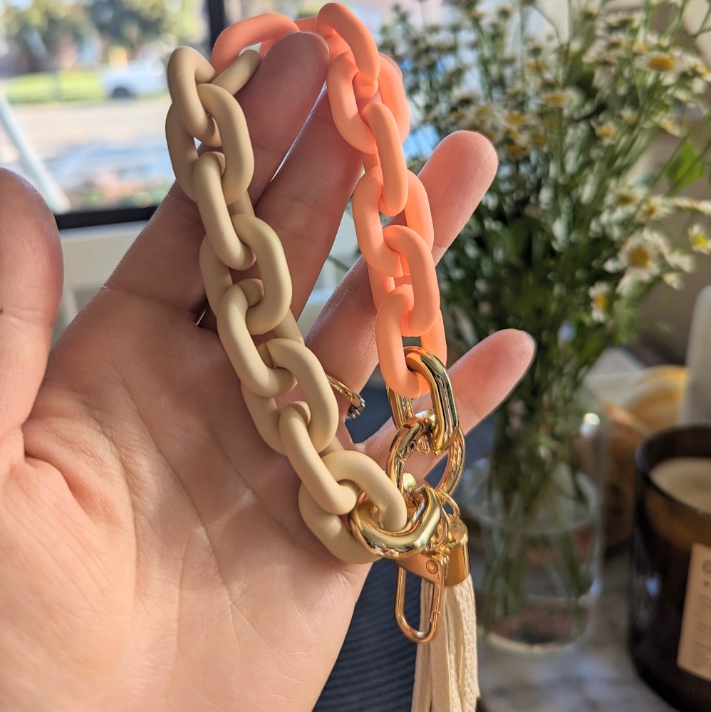Cute Beige and Orange keychain
